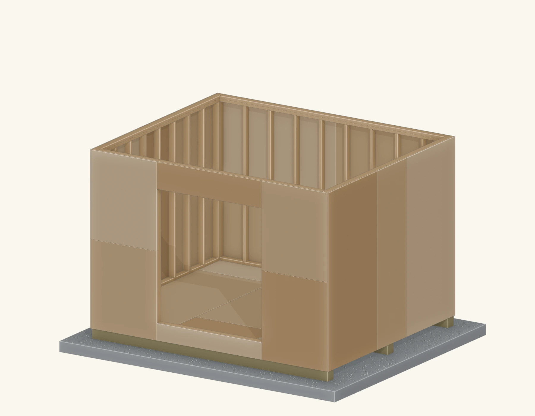 Prepare the wall sheathing before fitting the specified weather barrier and siding.