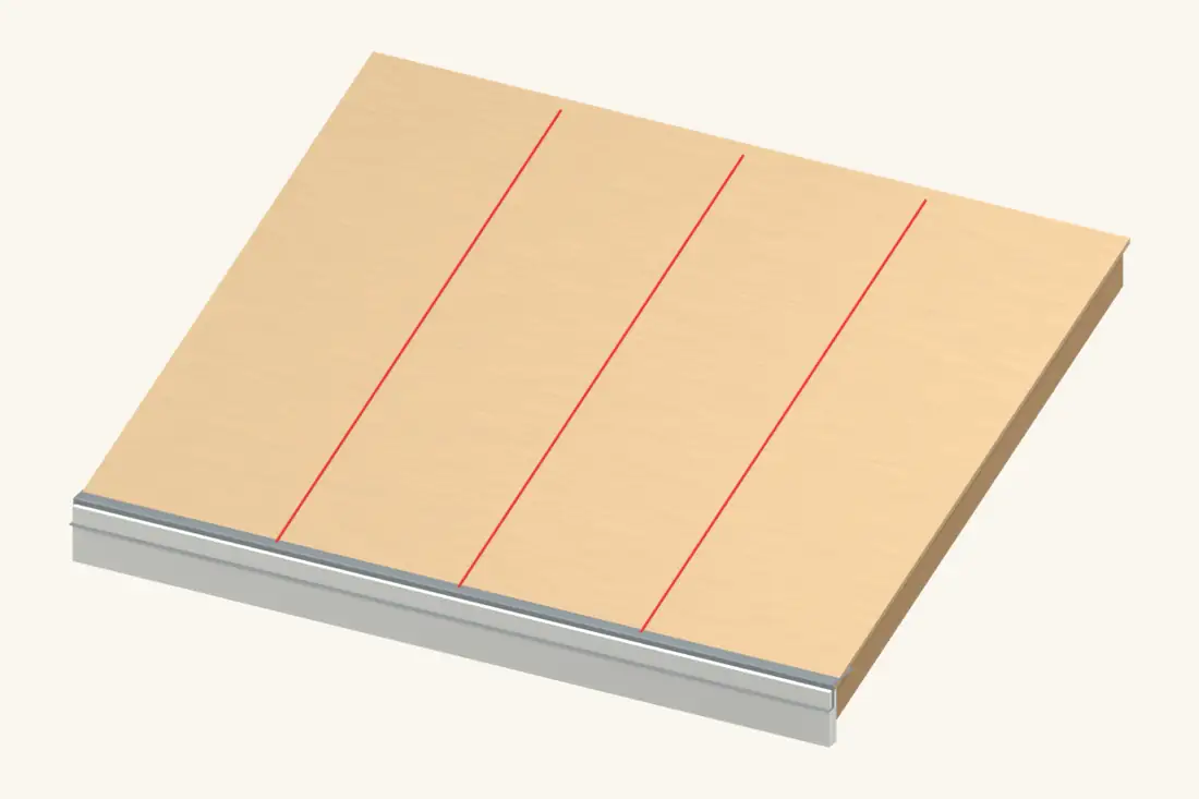 Carry the required backing positions onto the deck before they are concealed.
