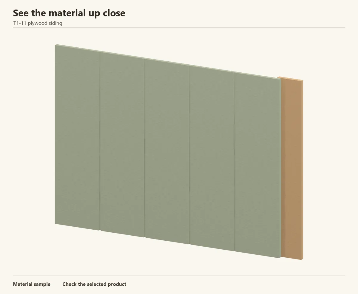A grooved plywood sheet and an enlarged layered edge. The face grooves do not turn the sheet into individual boards.