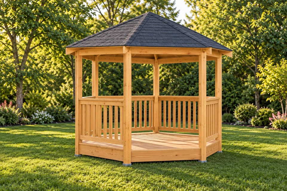 10x10 Hexagonal Gazebo design render