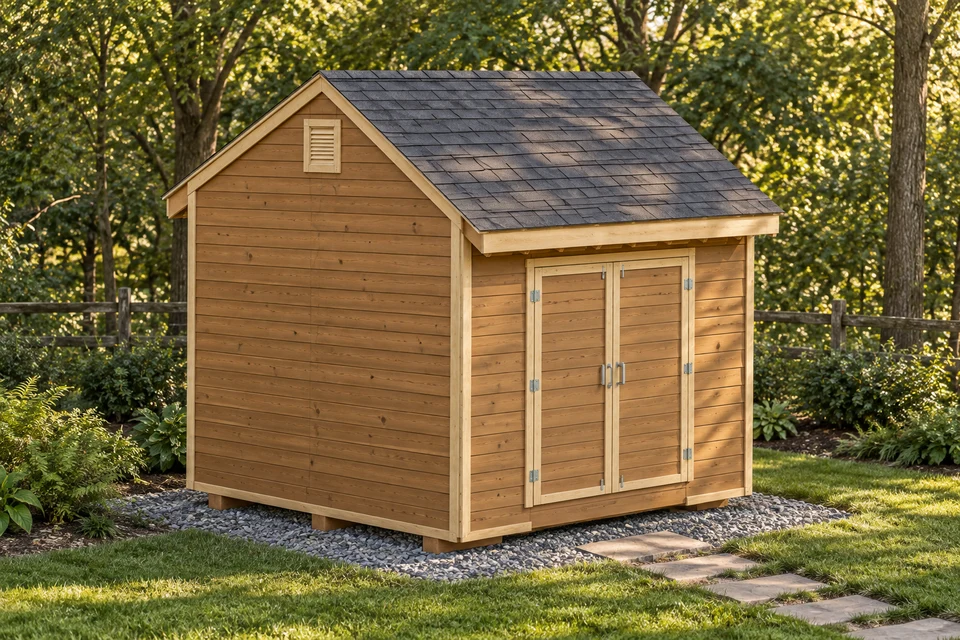 10x10 Storage Shed design render