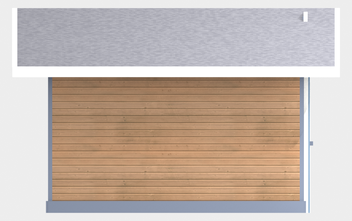 10x12 Storage Shed 10x12 - Back Elevation - solid 12ft eave wall