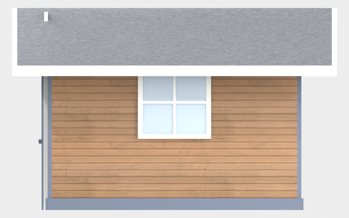 10x12 Storage Shed 10x12 - Front Elevation - side window on the 12ft eave wall