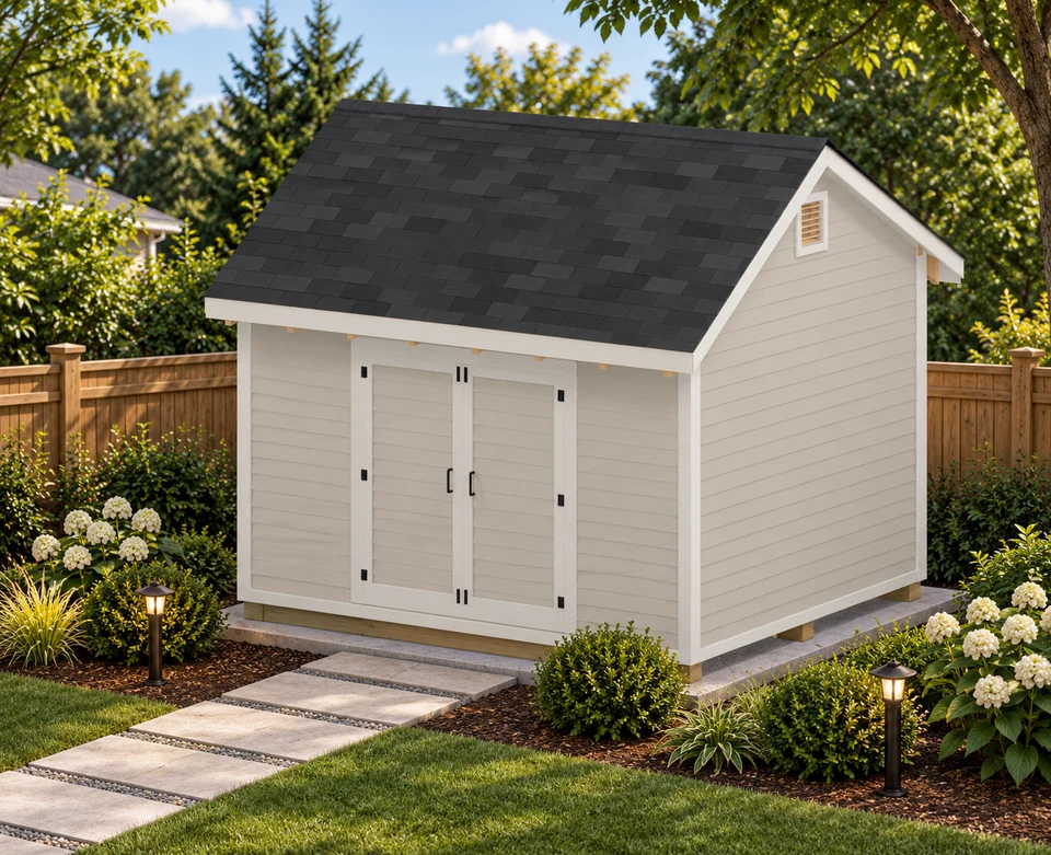 10x12 Storage Shed design render