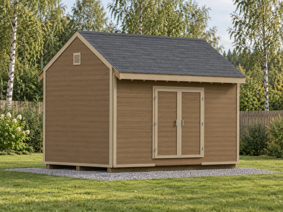 10x14 Storage Shed design render