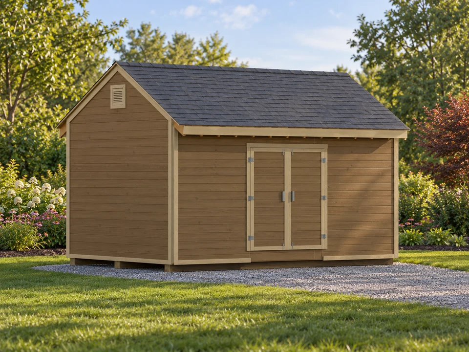10x16 Storage Shed design render