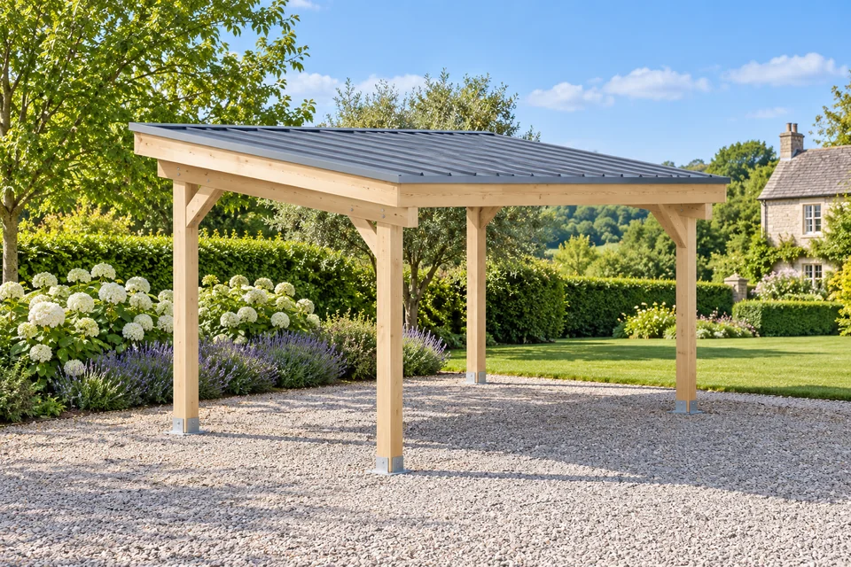 10x18 Single-Car Carport design visualization
