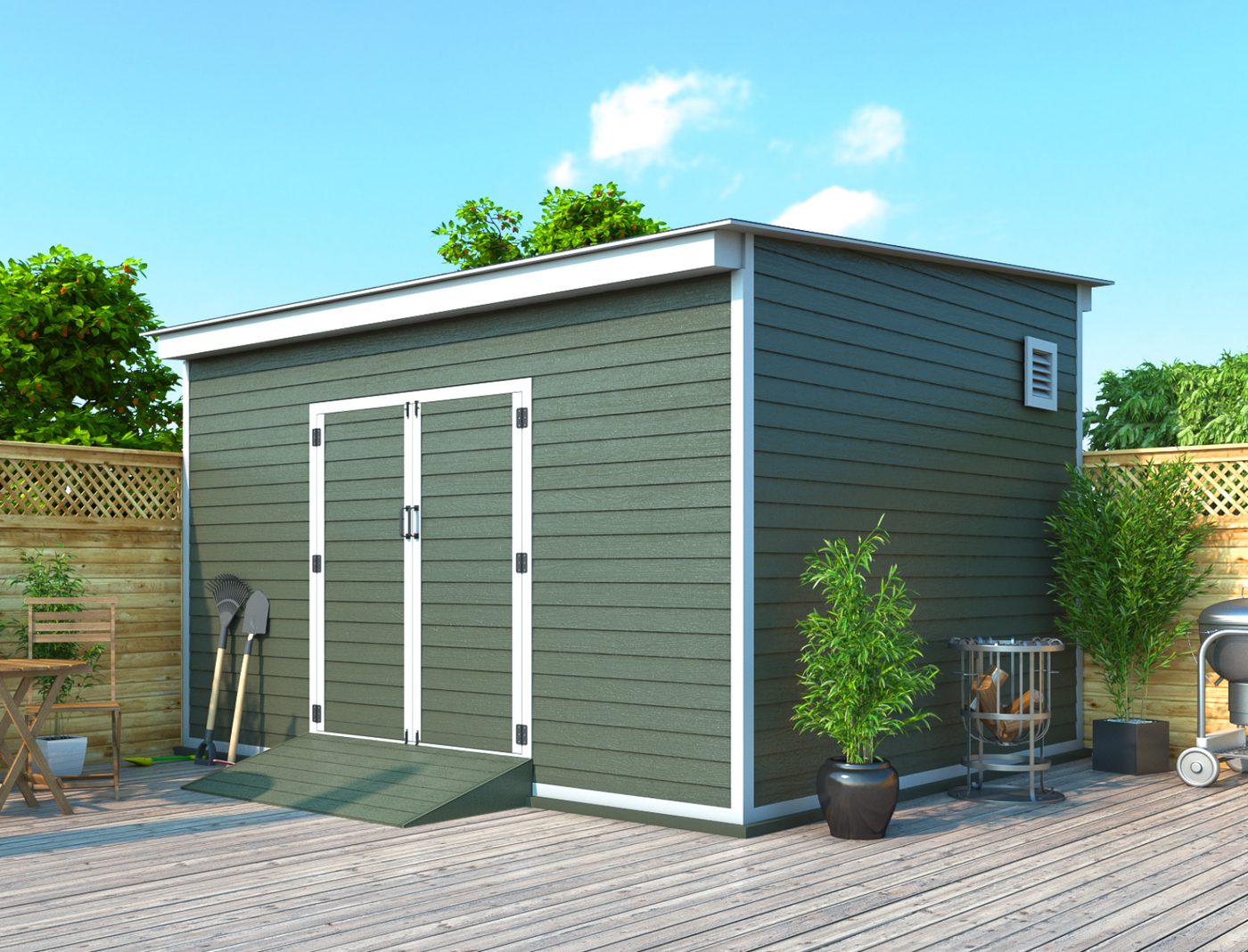 12x14 Lean-to Storage Shed 12x14 shed plan blueprint