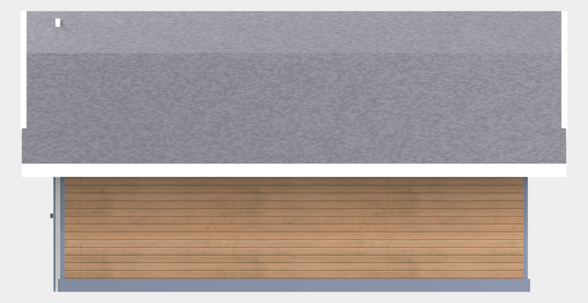 12x20 Gambrel Barn Shed 12x20 - Front Elevation - long eave wall and gambrel profile