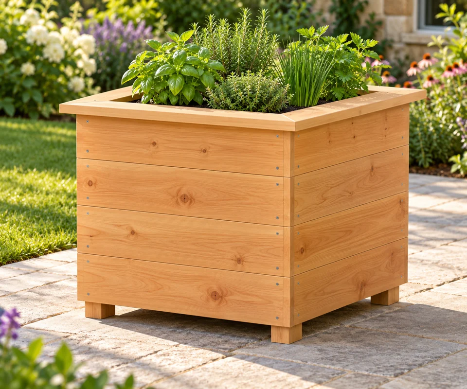 2x2 Raised Planter design render