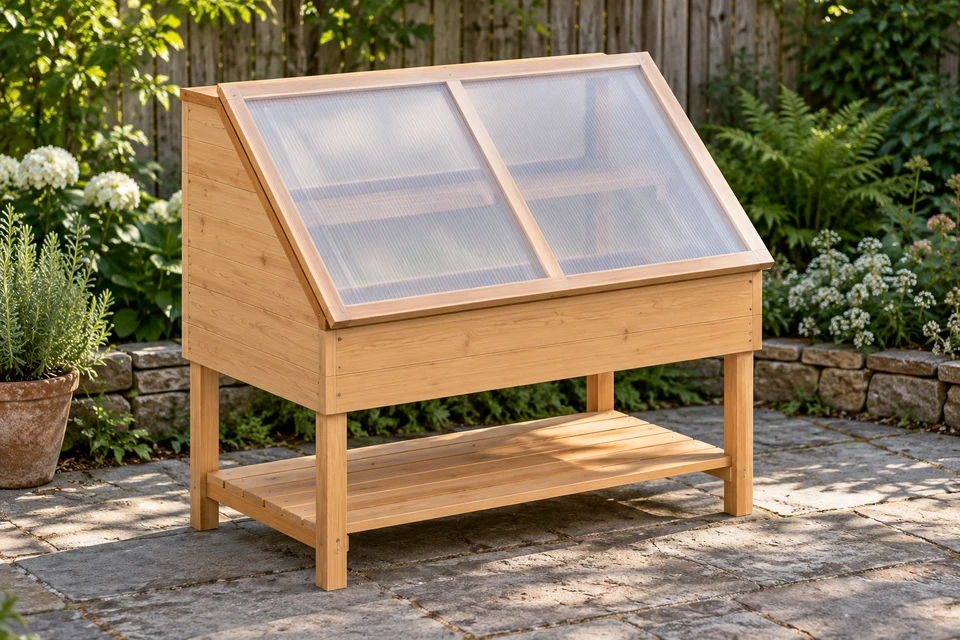 2x4 Elevated Cold Frame design visualization