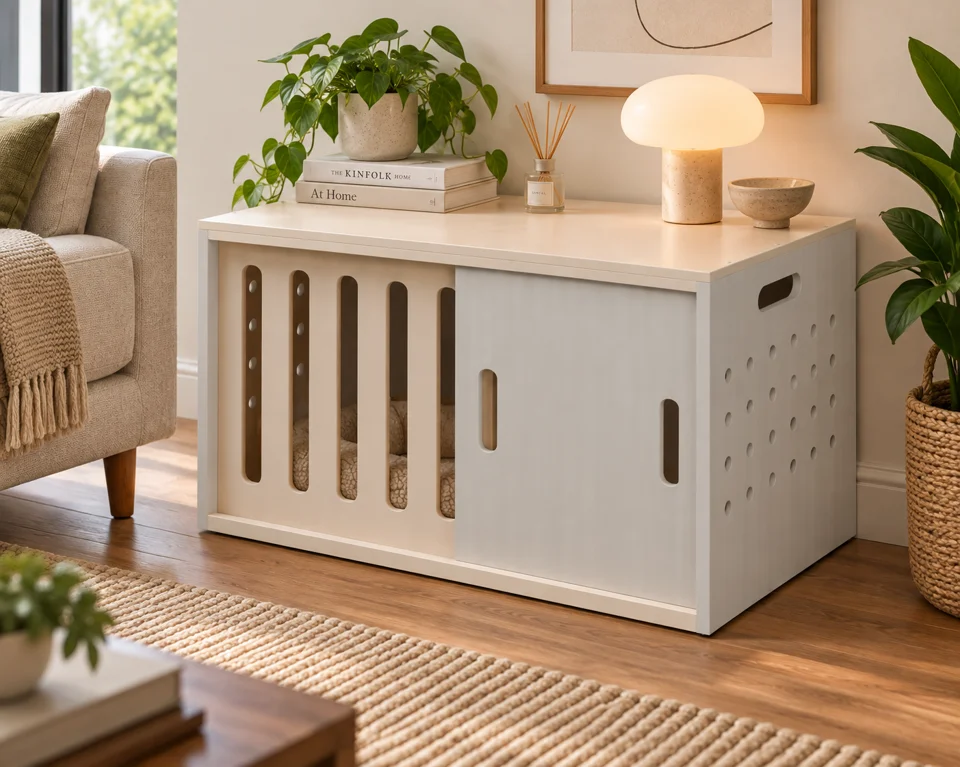 3x2 Indoor Dog Kennel design render