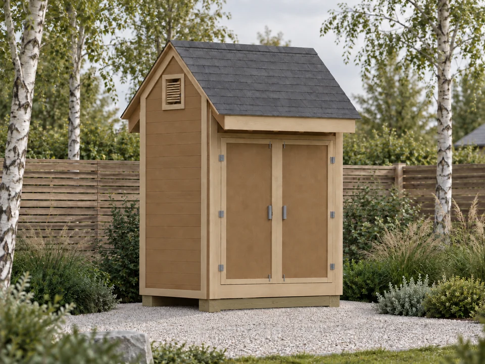 4x6 Storage Shed design render