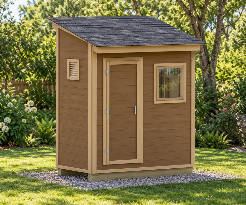 4x8 Storage Shed design visualization