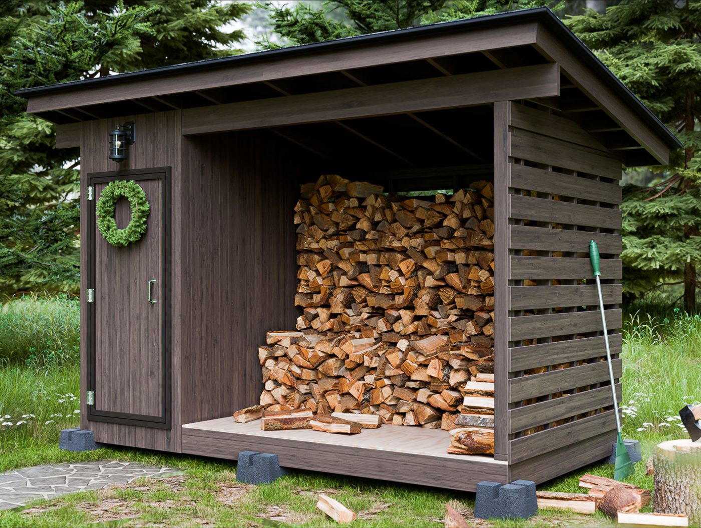6x12 Firewood Shed 6x12
