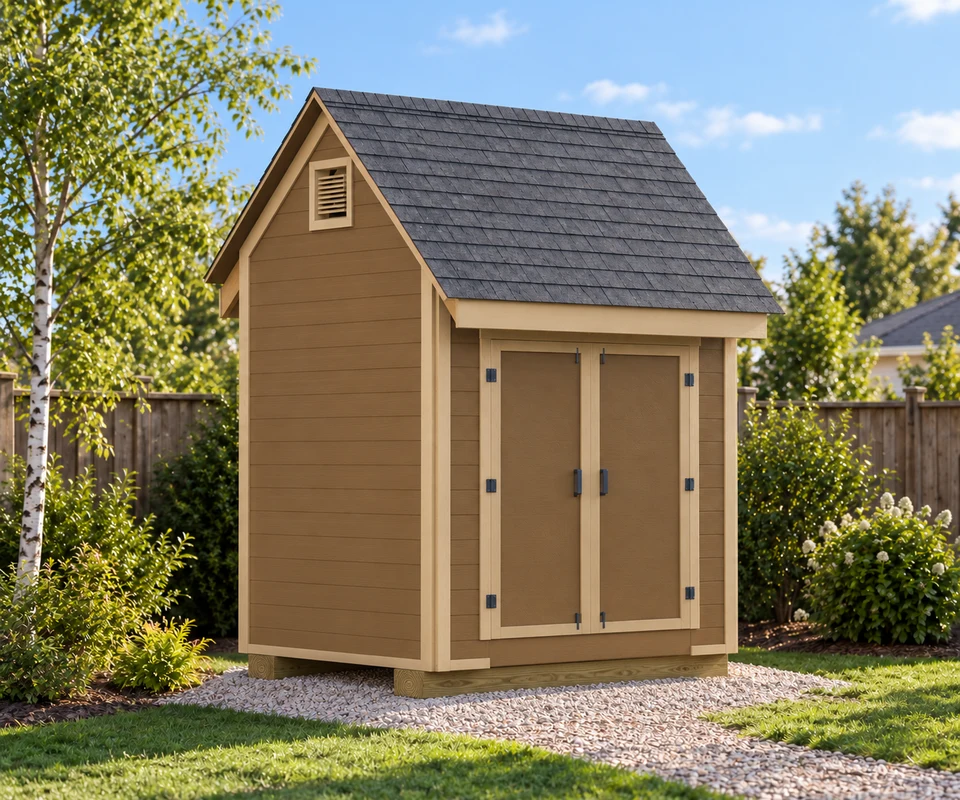 6x8 Storage Shed design render