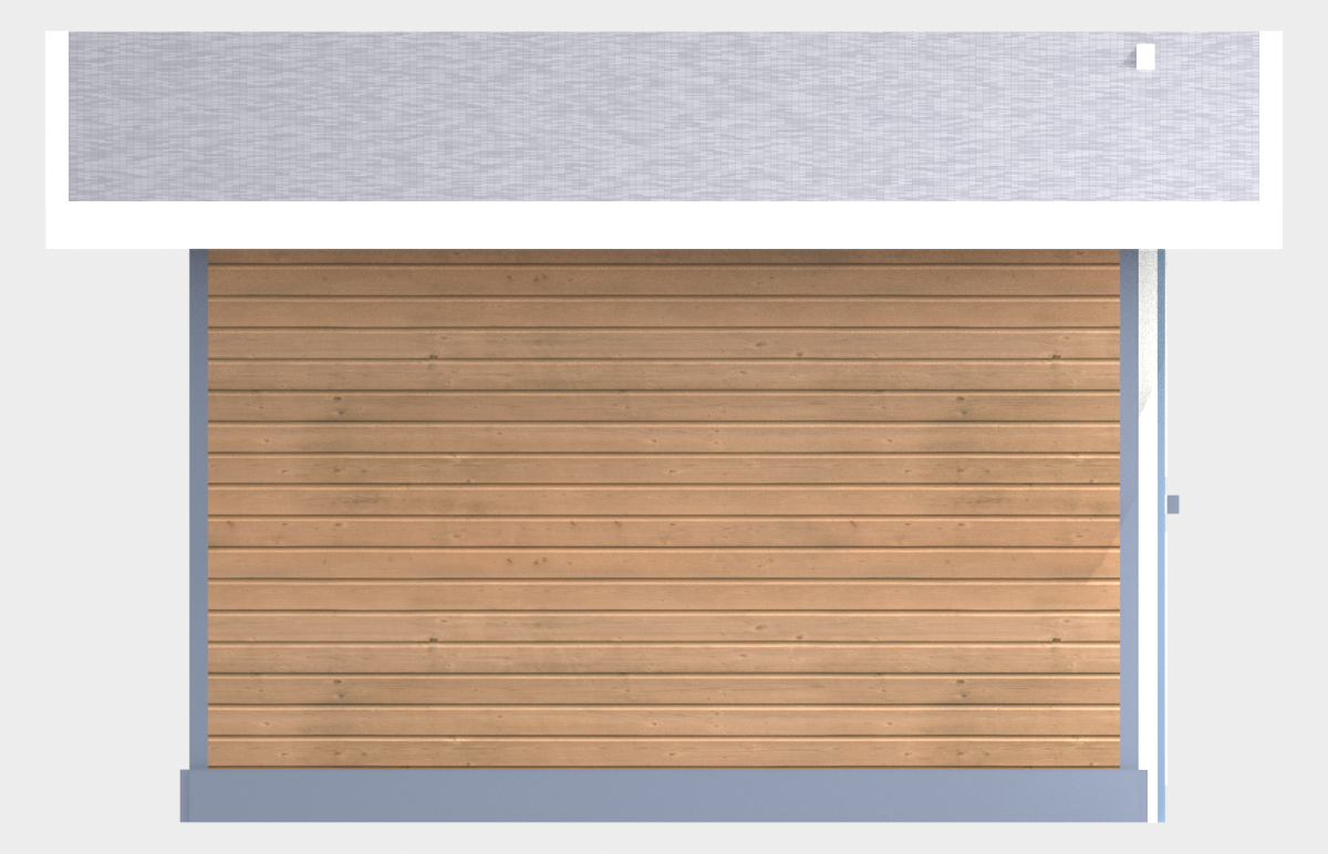 8x10 Garden Shed 8x10 - Back Elevation - solid 10ft eave wall