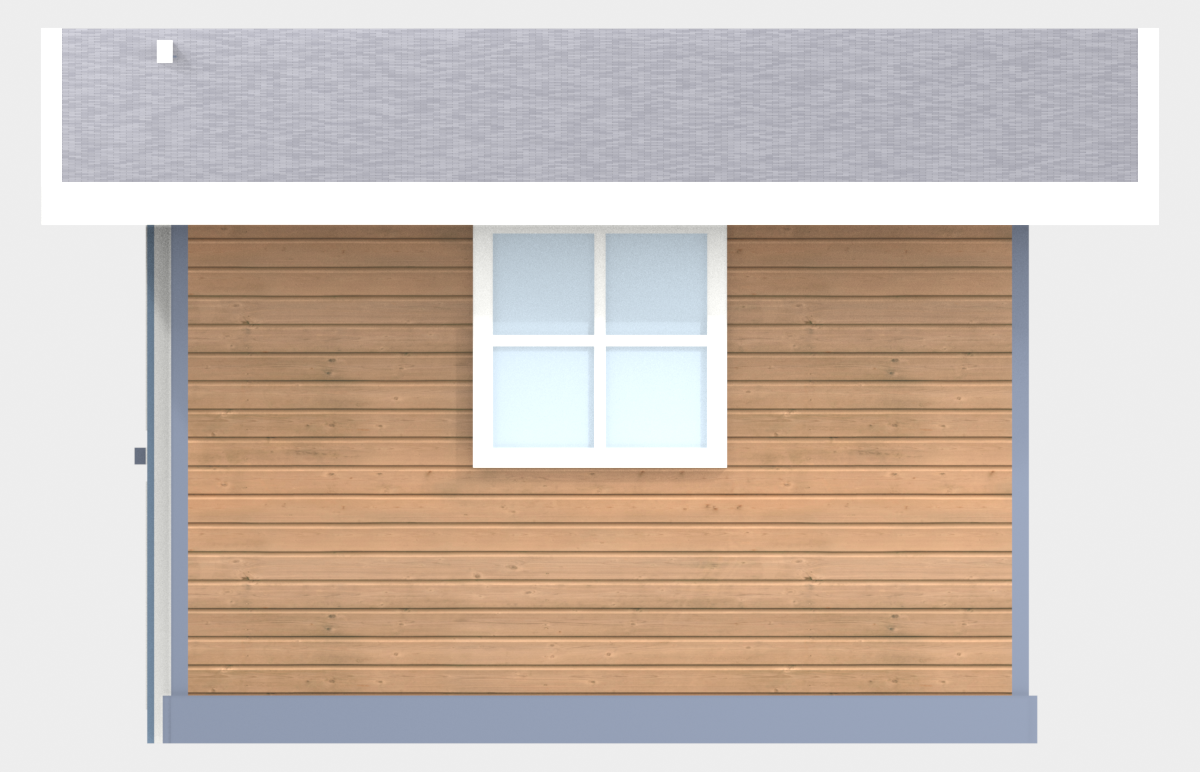 8x10 Garden Shed 8x10 - Front Elevation - side window on the 10ft eave wall