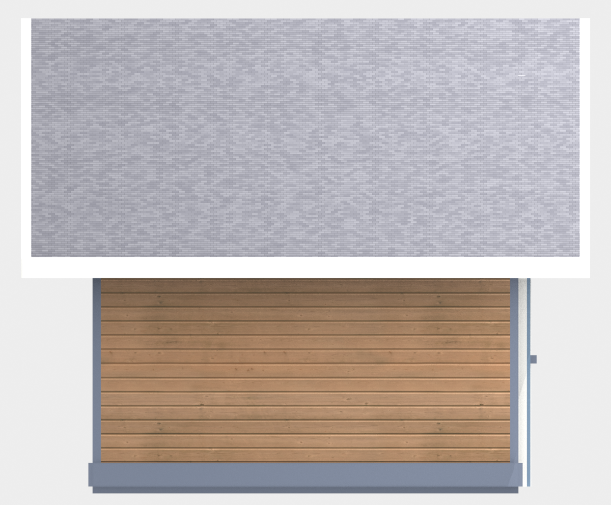 8x10 Storage Shed 8x10 - Back Elevation - solid 10ft eave wall