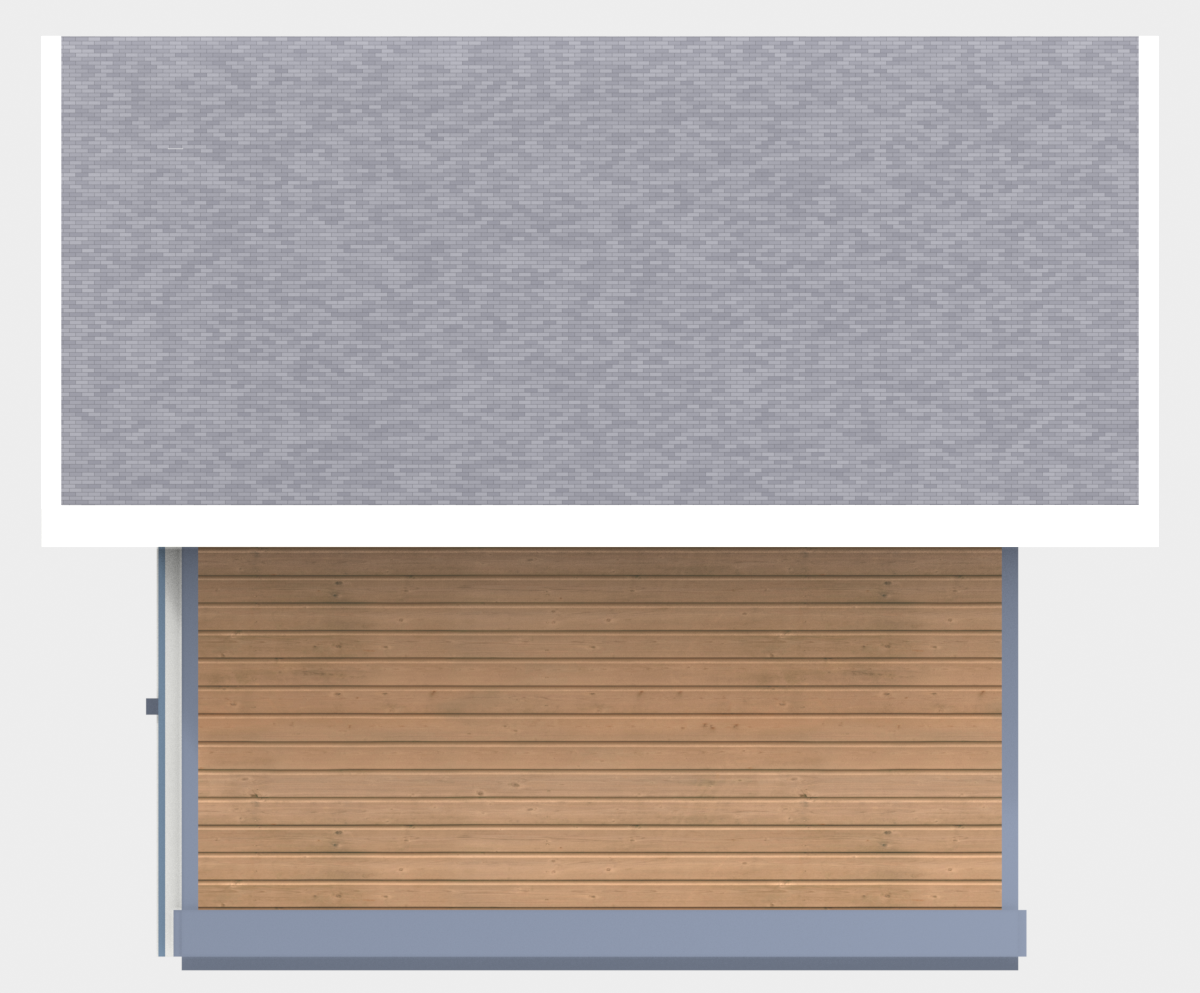 8x10 Storage Shed 8x10 - Front Elevation - solid 10ft eave wall