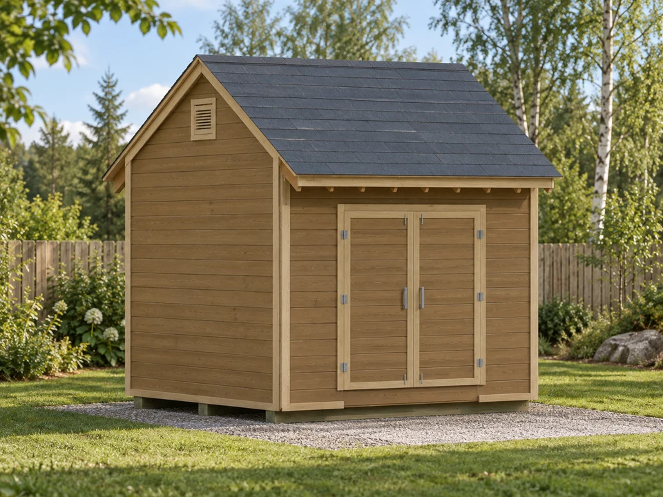 8x10 Storage Shed design render