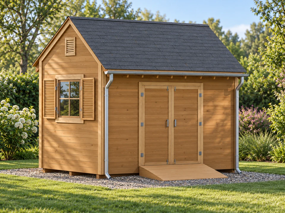 8x12 Garden Shed design visualization