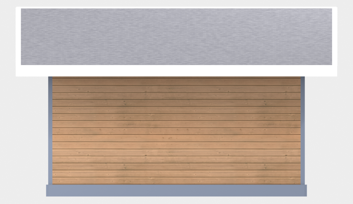 8x12 Lean-To Shed 8x12 - Back Elevation - low back wall, solid