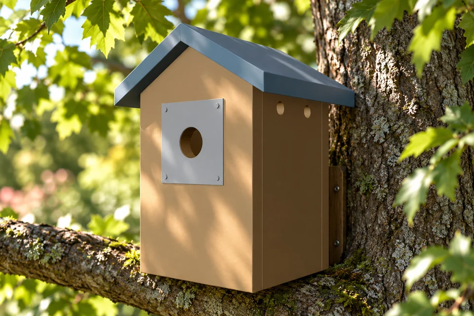 Classic Bluebird House design render