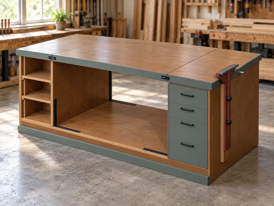 Flip-Top Workbench design visualization